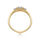 Pierścionek zaręczynowy złoty z diamentami